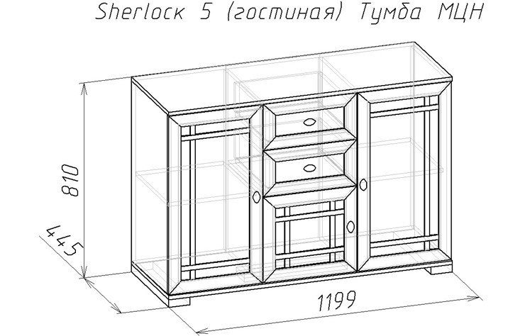 Тумба Sherlock 5 МЦН, Дуб сонома в Барнауле - изображение 3