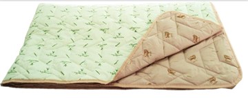 Одеяло «Зима-Лето», ткань: тик, материалы: бамбук/верблюжья шерсть в Барнауле