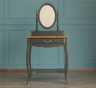 Косметический столик Leontina с зеркалом (ST9321BLK) Черный в Барнауле - предосмотр