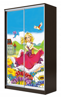 Шкаф 2-дверный ХИТ 23-4-17-77-11, Принцесса, венге в Барнауле - изображение