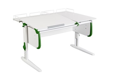 Детский стол-трансформер 1/75-40 (СУТ.25) + Polka_z 1/600 (2шт) белый/серый/Зеленый в Барнауле