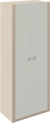 Шкаф распашной Глэдис М22 (Шимо светлый/Белый текстурный) в Барнауле - изображение
