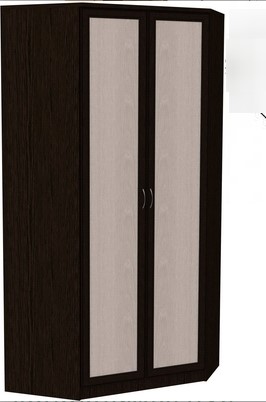 Распашной шкаф 403 несимметричный, цвет Венге в Барнауле - изображение