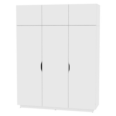 Шкаф распашной Аврора (H29) 2322х1801х540, Белый в Барнауле - изображение