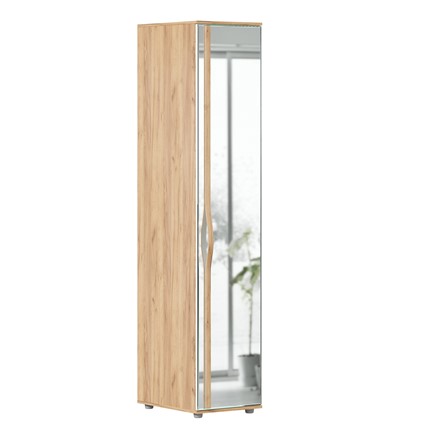 Шкаф с 1 дверью Марта-2 Дуб золотой/Белый глянец ЛД 406.030 в Барнауле - изображение