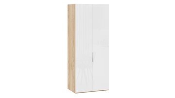 Шкаф для одежды Эмбер СМ-348.07.003 (Яблоня Беллуно/Белый глянец) в Барнауле