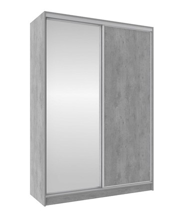 Шкаф 2-х дверный 1600 Домашний Зеркало/ЛДСП, Atelier светлый в Барнауле - изображение