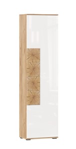 Шкаф одностворчатый Фиджи с декоративными накладками 659.300, Дуб Золотой/Белый в Барнауле