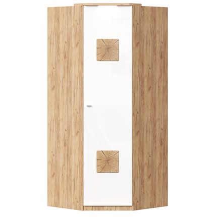 Шкаф угловой 45 с декоративной накладкой Фиджи, 659.248, белый в Барнауле - изображение