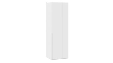 Одностворчатый угловой шкаф Порто (580) СМ-393.07.006 (Белый жемчуг/Белый софт) в Барнауле