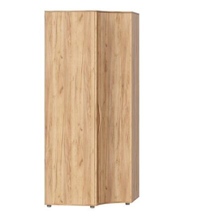 Угловой шкаф с гнутой дверью Марта-2 Дуб золотой/Дуб Тортуга ЛД 406.050 в Барнауле - изображение