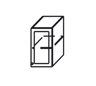 Шкаф кухонный Верона настенный однодверный с полкой 718*200*320 мм, глянец/софт в Барнауле