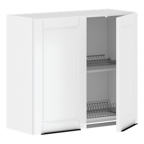 Шкаф кухонный с полкой и посудосушителем SICILIA Белый MHSU 8072.1C (800х320х720) в Барнауле
