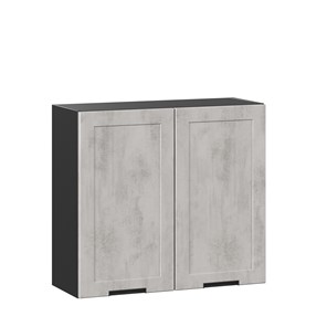 Кухонный навесной шкаф 800 Джамис ЛД 296.360.000.064, Чёрный/Белый камень в Барнауле