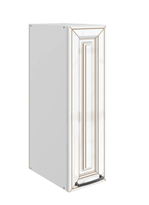 Навесной кухонный шкаф Атланта L200 H720 (1 дв. гл.) эмаль (белый/белый глянец патина золото) в Барнауле