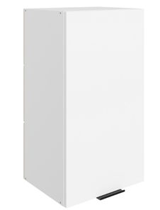 Шкаф кухонный Стоун L400 Н720 (1 дв. гл.) (белый/джелато софттач) в Барнауле