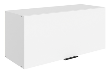 Навесной шкаф Стоун L800 Н360 (1 дв. гл.) (белый/джелато софттач) в Барнауле