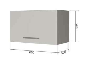 Навесной кухонный шкаф В360, Белое гладкое Ламарти/Антрацит в Барнауле