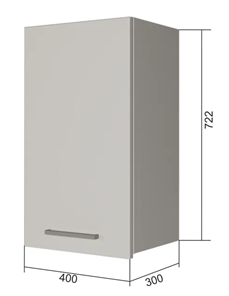 Шкаф на кухню В7 40, Серый/Антрацит в Барнауле