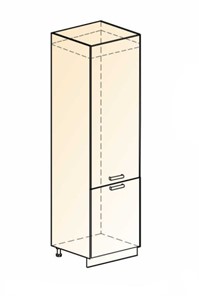 Шкаф-пенал под холодильник Бостон L600 (2 дв. гл.) в Барнауле