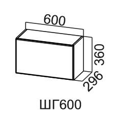 Кухонный навесной шкаф Модус, ШГ600/360, фасад "галифакс табак" в Барнауле - предосмотр