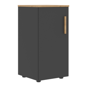 Шкаф колонна низкий с глухой левой дверью FORTA Графит-Дуб Гамильтон  FLC 40.1 (L) (399х404х801) в Барнауле - предосмотр