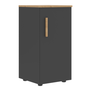 Низкий шкаф колонна с правой дверью FORTA Графит-Дуб Гамильтон  FLC 40.1 (R) (399х404х801) в Барнауле - предосмотр