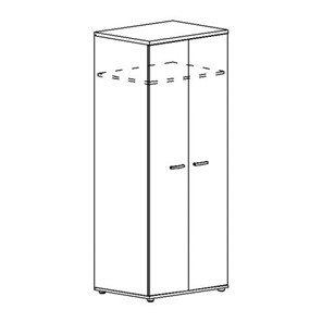Шкаф для одежды глубокий А4, (78x59x193) белый премиум А4 9311 БП в Барнауле