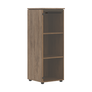 Средний шкаф колонна с глухой стеклянной дверью MORRIS TREND Антрацит/Кария Пальмира MMC 42.1 (429х423х821) в Барнауле