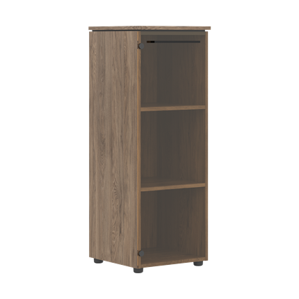 Средний шкаф колонна с глухой стеклянной дверью MORRIS TREND Антрацит/Кария Пальмира MMC 42.1 (429х423х821) в Барнауле - изображение