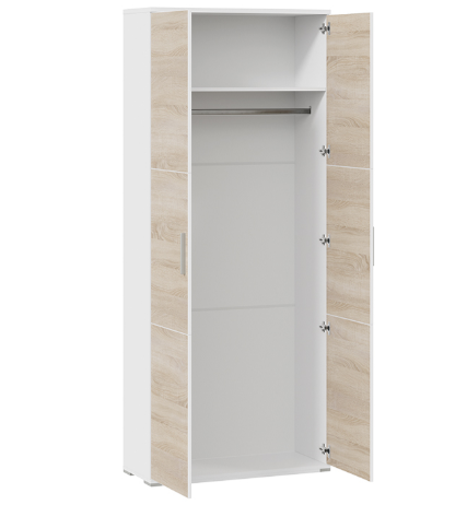 Шкаф для одежды Успех-2 ПМ-184.18 (Дуб Сонома, Белый) в Барнауле - изображение 1