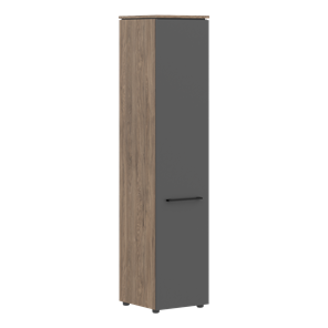 Шкаф колонка  высокий с глухой дверью MORRIS TREND Антрацит/Кария Пальмира MHC 42.1 (429х423х1956) в Барнауле