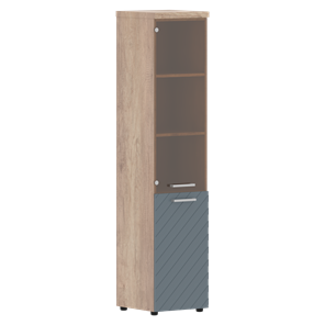 Шкаф TORR LUX TLHC 42.2 L колонка комбинированная с топом 435х452х1958 Дуб Каньон/ Серо-голубой в Барнауле