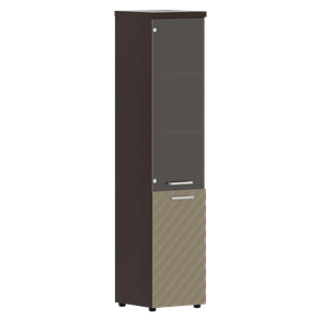 Шкаф TORR LUX TLHC 42.2 L колонка комбинированная с топом 435х452х1958 Венге/ Капучино в Барнауле