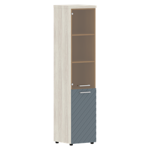 Шкаф TORR LUX TLHC 42.2 R колонка комбинированная с топом 435х452х1958 Сосна Эдмонт/ Серо-голубой в Барнауле
