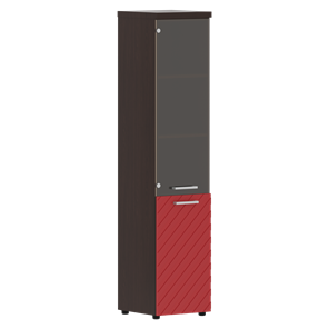 Шкаф TORR LUX TLHC 42.2 R колонка комбинированная с топом 435х452х1958 Венге/ Красный в Барнауле