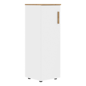 Средний шкаф колонна с левой дверью FORTA Белый-Дуб Гамильтон  FMC 40.1 (L) (399х404х801) в Барнауле