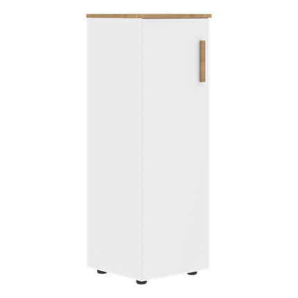 Средний шкаф колонна с левой дверью  FORTA Белый-Дуб Гамильтон  FMC 40.1 (L) (399х404х801) в Барнауле - изображение