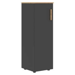 Средний шкаф колонна с глухой дверью левой FORTA Графит-Дуб Гамильтон   FMC 40.1 (L) (399х404х801) в Барнауле