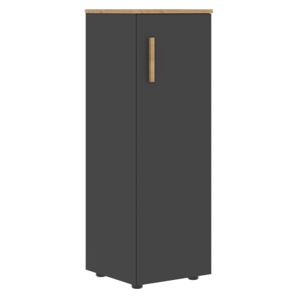 Шкаф колонна средний с правой дверью FORTA Графит-Дуб Гамильтон   FMC 40.1 (R) (399х404х801) в Барнауле - изображение
