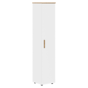 Шкаф колонна высокий с глухой дверью FORTA Белый-Дуб Гамильтон  FHC 40.1 (L/R) (399х404х1965) в Барнауле
