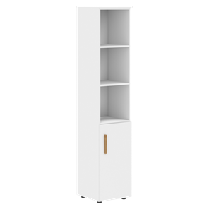 Высокий шкаф колонна с глухой малой дверью правой FORTA Белый FHC 40.5 (R) (399х404х1965) в Барнауле