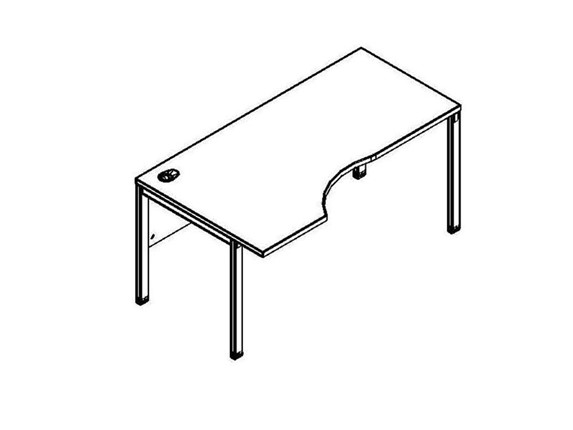 Эргономичный стол XMCET 149L, левый, 1400х900х750 в Барнауле - изображение