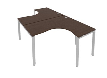 Офисный стол на металлокаркасе Metal System БП.РАС-СА-2.4 Венге/Серый в Барнауле