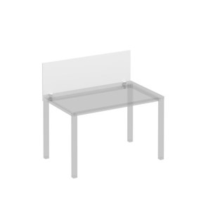 Экран для стола 120 на белом металлокаркасе фронтальный Комфорт КФ, белый премиум (120x45x1.8) К.Б 841 в Барнауле
