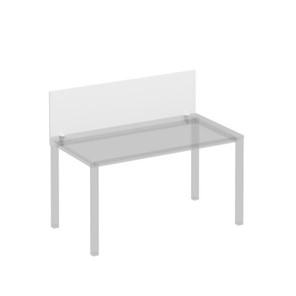 Экран для стола 140 на белом металлокаркасе Комфорт КФ, белый премиум (140x45x1.8) К.Б 842 в Барнауле