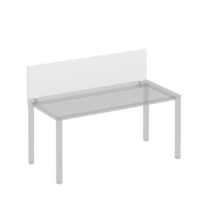 Экран для стола 160 на белом каркасе с кронштейнами Комфорт КФ, белый премиум (160x45x1.8) К.Б 843 в Барнауле