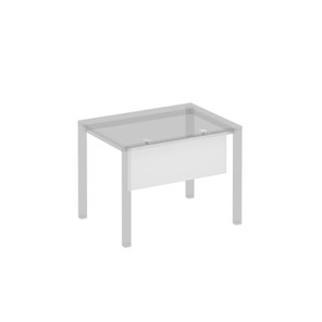 Экран стола защитный (ДСП) с кронштейнами для стола 100 на белом металлокаркасе Комфорт КФ, белый премиум (85x3.2x1.8) К.Б1 810 в Барнауле