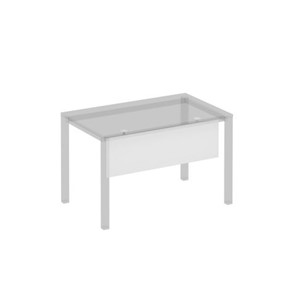 Экран стола защитный (ДСП) с кронштейнами для стола 120 на белом металлокаркасе Комфорт КФ, белый премиум (120x3.2x1.8) К.Б1 812 в Барнауле