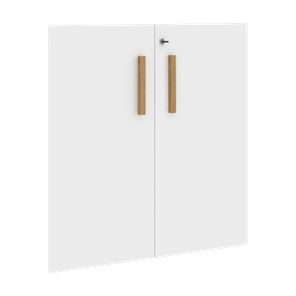 Низкие двери для шкафов с замком FORTA Белый FLD 40-2(Z) (794х18х766) в Барнауле